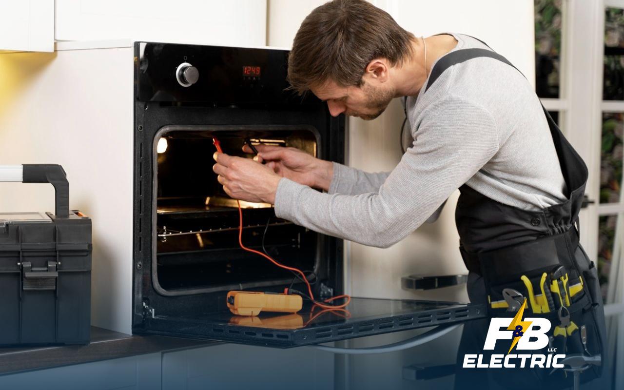 A professional measuring power use in home appliances.