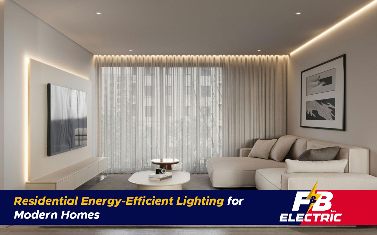 Energy-efficient LED lighting in a cozy Halethorpe living room