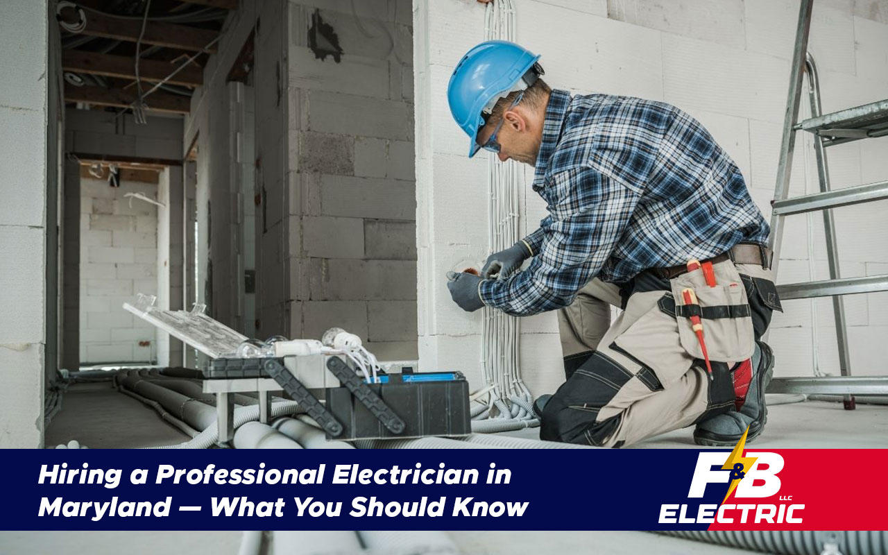 Licensed Maryland electrician reviewing a residential project