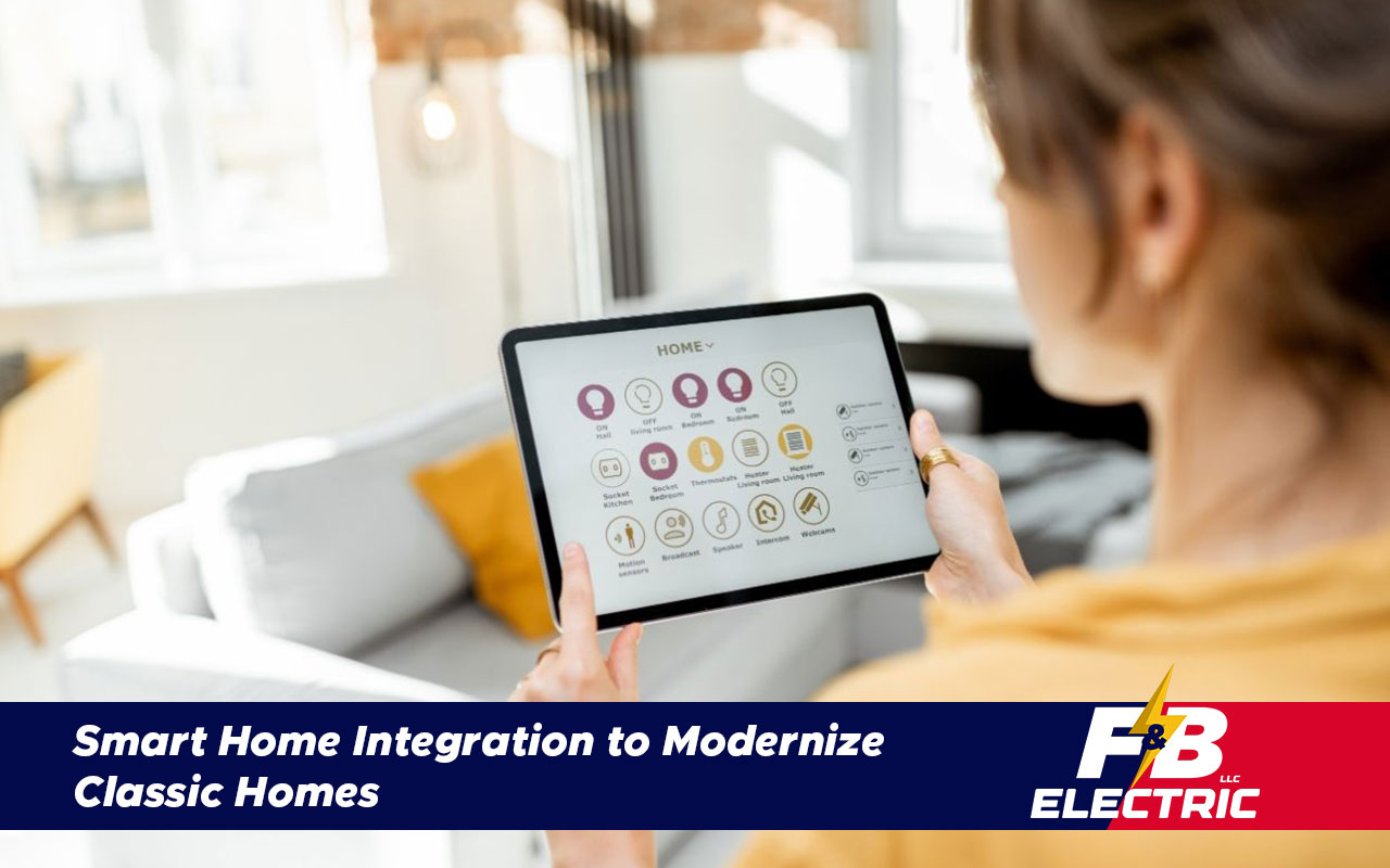 Person configuring a smart home system on a tablet device