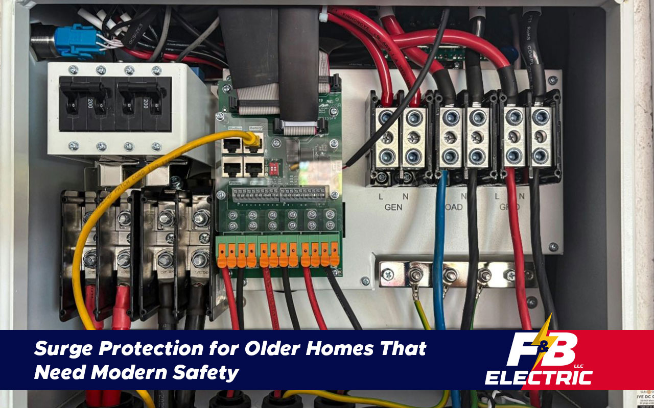 Surge protector device installed inside main electrical panel