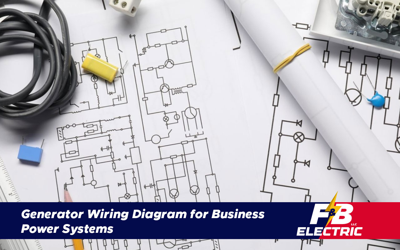 Commercial generator wiring diagram showing panel and switch connections
