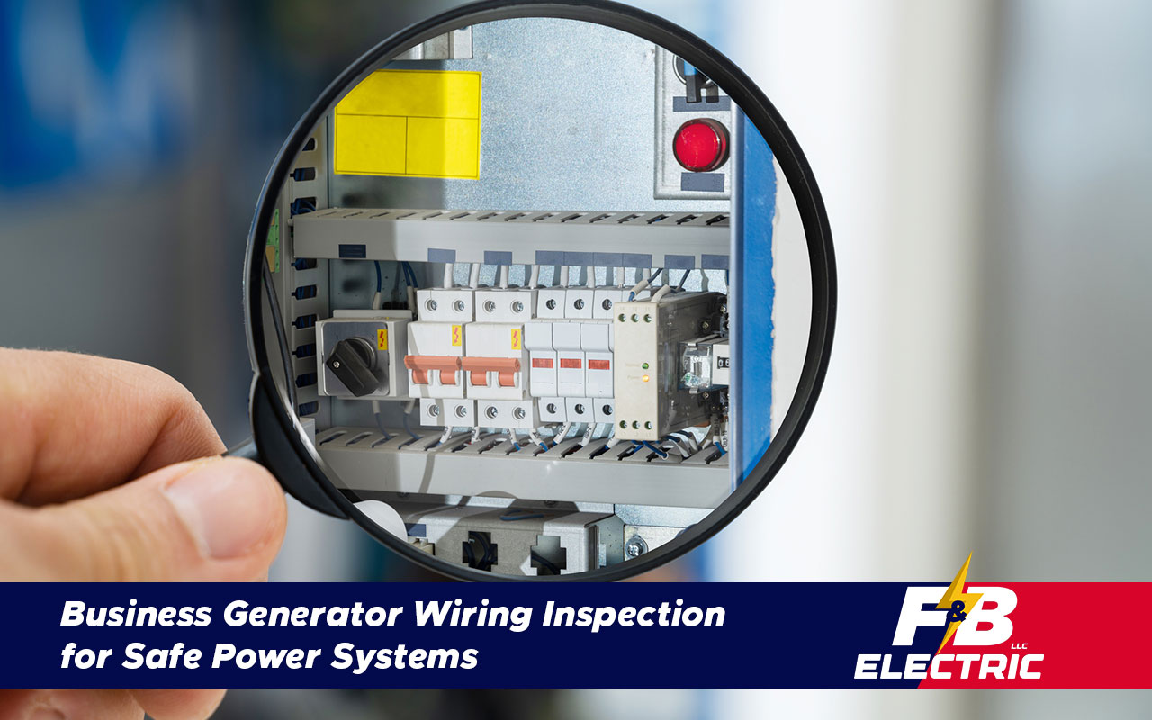 Inspection of transfer switch connected to backup generator