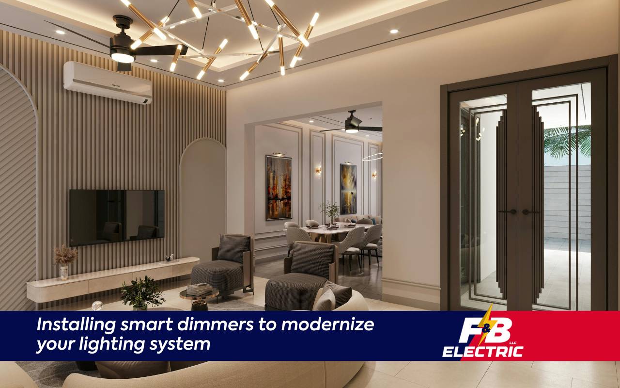 Cozy living room using Smart Light Dimmers for Homes in Halethorpe, MD for soft evening lighting