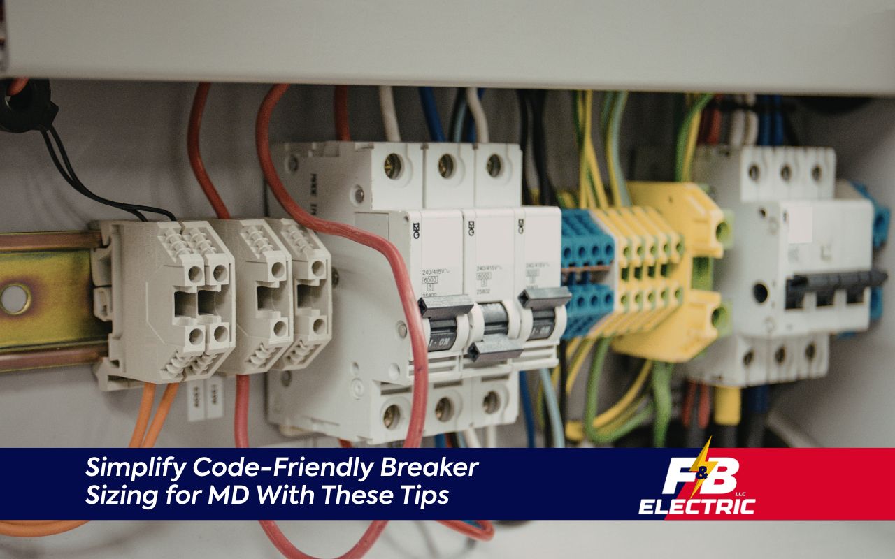 Code-compliant breaker sizing for MD with clear panel labels and organized circuits in a Maryland home.
