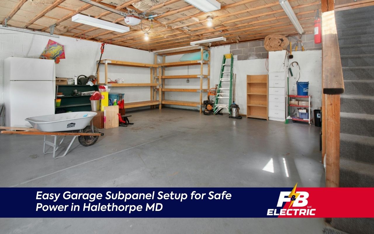 Garage subpanel with clear subpanel grounding rules for safe wiring in MD