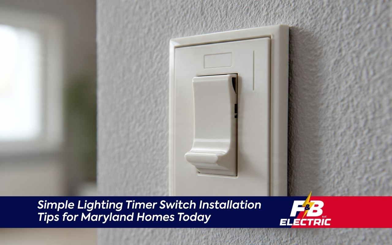 Indoor timer switch setup showing lighting timer switch installation tips MD