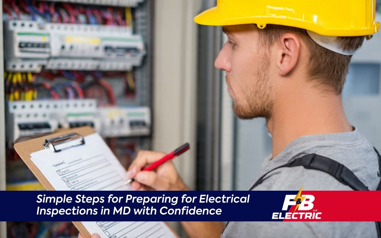 Professional preparing an electrical inspection in MD with a clear checklist