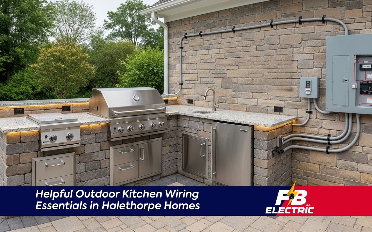 Outdoor kitchen wiring essentials in Halethorpe with a safe layout plan