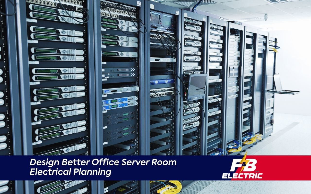 Maryland server room power setup with dedicated circuits and clean cable management