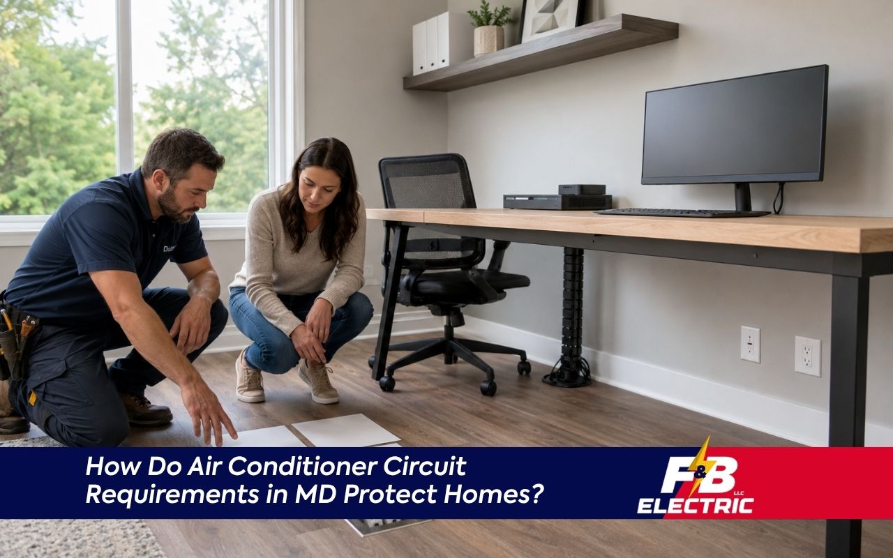 Air conditioner circuit requirements in MD with labeled electrical panel