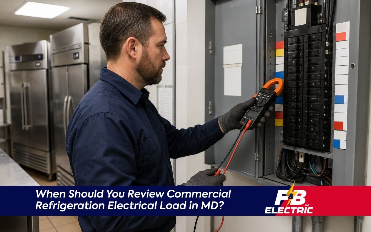 Commercial refrigeration electrical load in MD panel review for business equipment