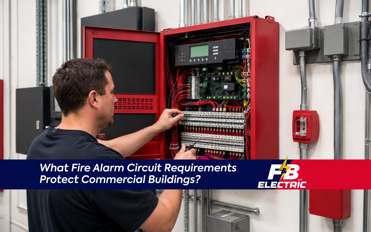 Fire alarm circuit requirements for a commercial alarm control panel