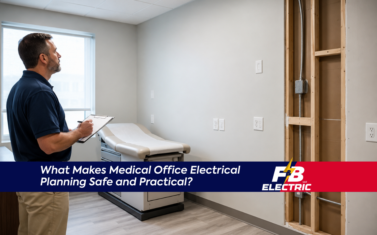 Medical office electrical planning for exam room outlet placement
