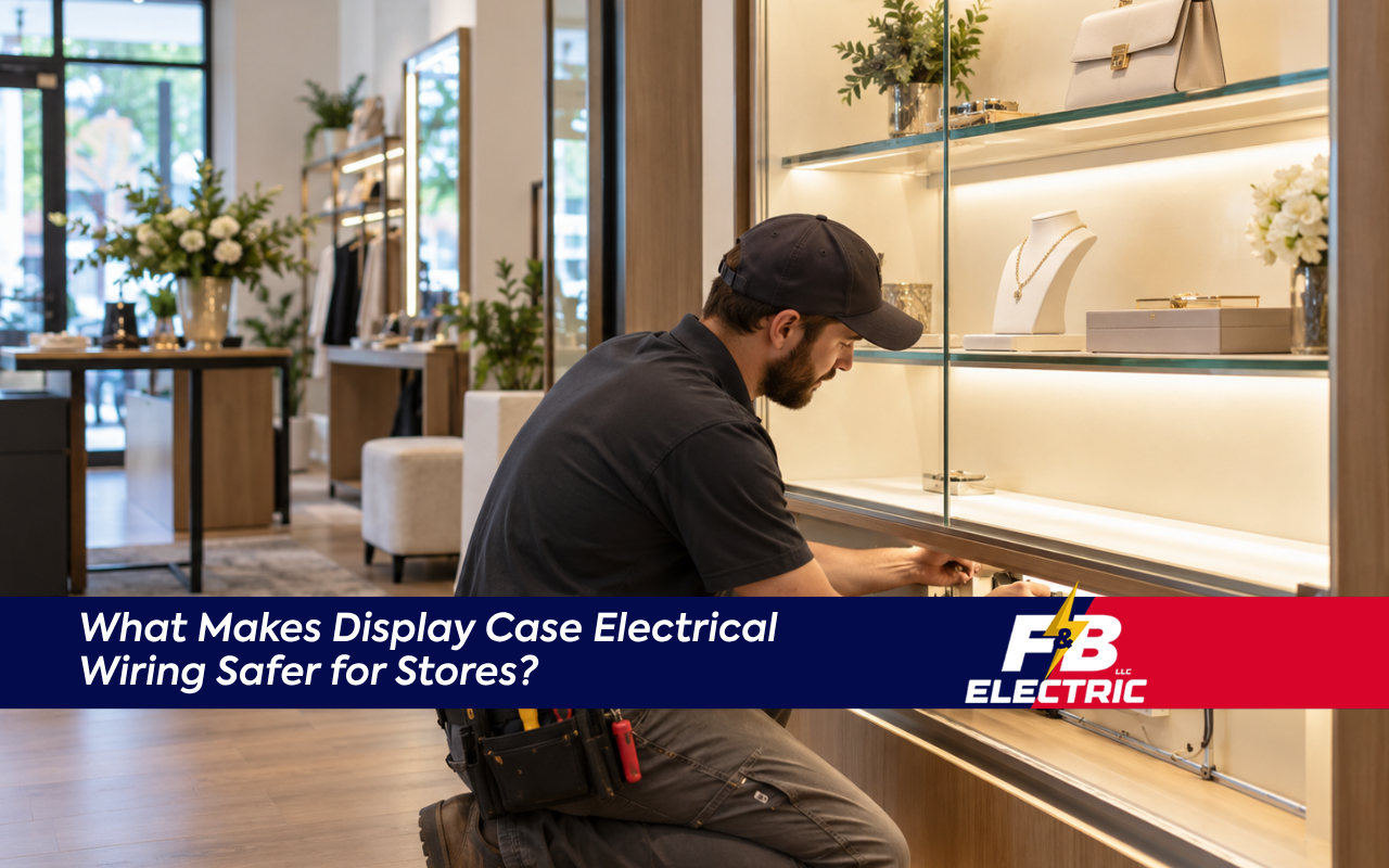 Display case electrical wiring planned for an Ellicott City retail store
