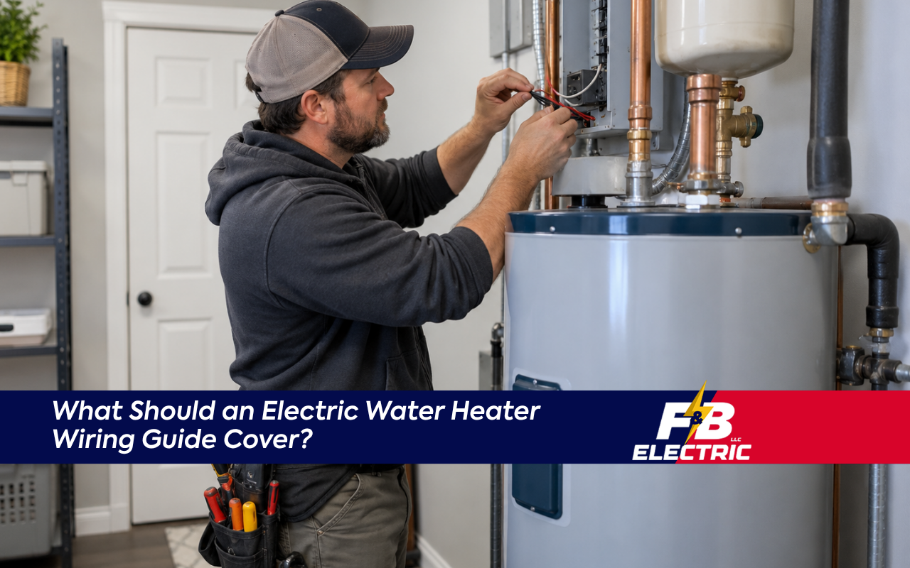 Electric water heater wiring guide for a Columbia home utility area